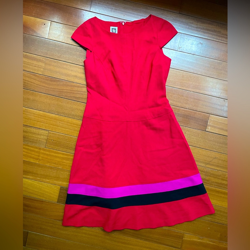 Red Anne Klein dress- size 2